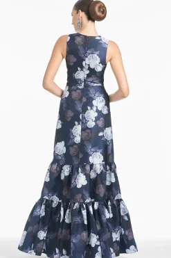 Rori Gown in Midnight Glacial Rose