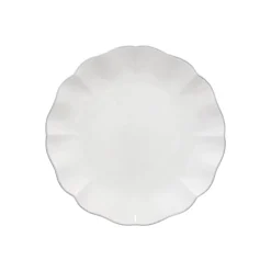 Rosa Collection Dinner Plates in White, Set of 6