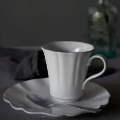Rosa Collection Mugs in White, Set of 6