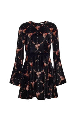 Rosabella Dress in Trellis Black