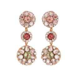 Rosace Earrings With Tourmalines And Diamonds