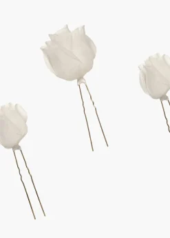 Rosalia Hairpins in Cream, Set of 3