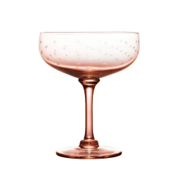 Rose Cocktail Glasses With Stars Design, Set of 4