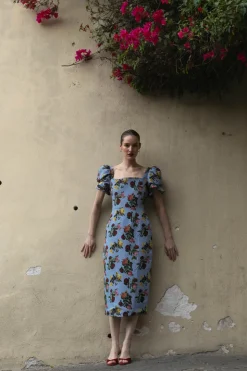 Rose Dress in Blue