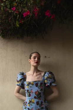 Rose Dress in Blue