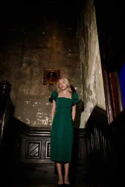 Rose Dress in Evergreen