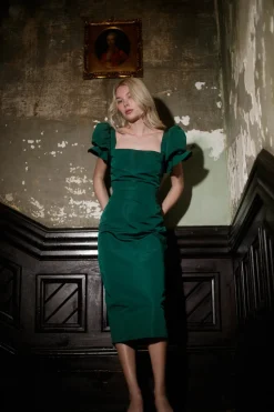 Rose Dress in Evergreen