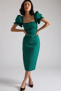 Rose Dress in Evergreen