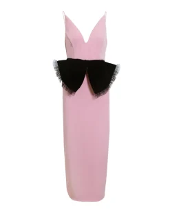 Rose Dress in Rose Quartz & Noir Multi