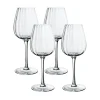 Rose Garden White Wine in Clear, Set of 4