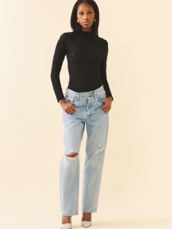 Rose Lace Bodysuit in Black
