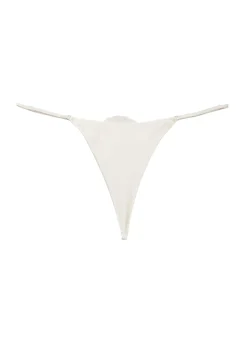 Rose Luxe V String in Ivory