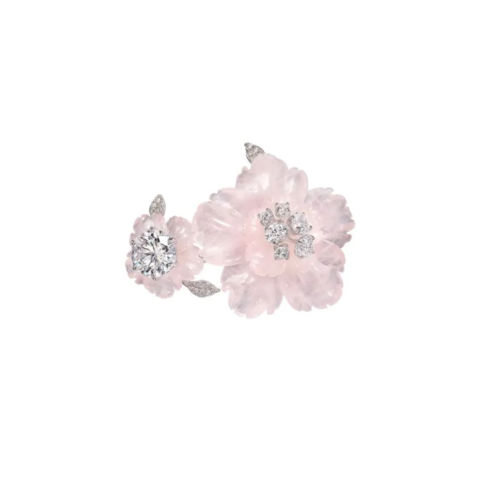 Rose Quartz Sakura Ring