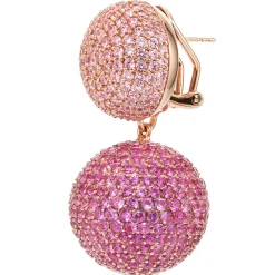 Rose Sapphire Bauble Earrings