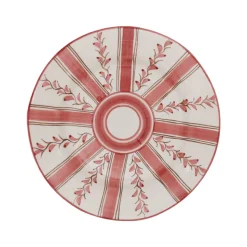 Rose Stripe Dinner Plate