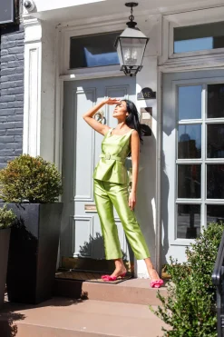 Rose Top in Palm Green