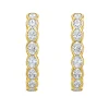 Rosette Diamond Hoop Earrings