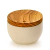 Round Concrete Salt Keeper