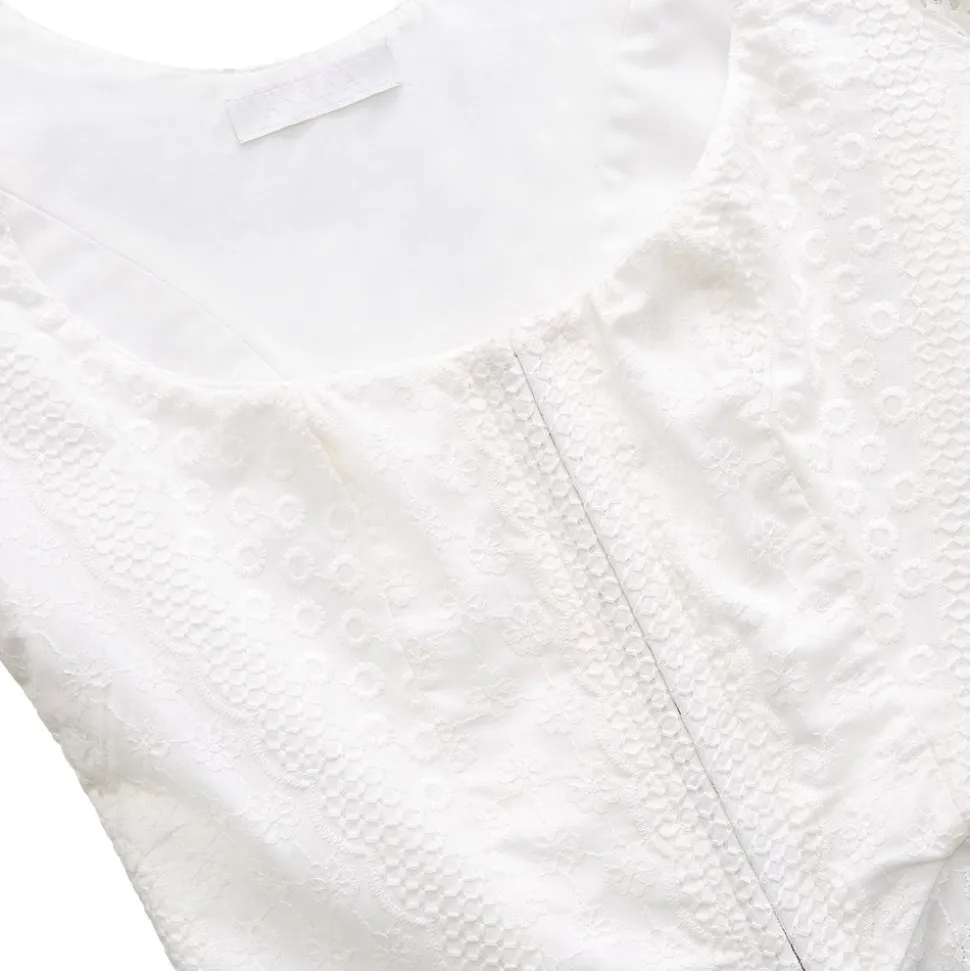 Roya Bodice in White Eyelet