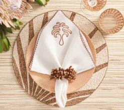 Royal Palm Placemat in Natural & Brown, Set of 4