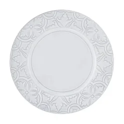 Rua Nova Dinner Plate in White Antique