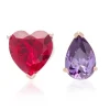 Ruby Love & Tears Stud Earrings