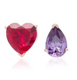 Ruby Love & Tears Stud Earrings