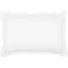 Ruffle Linen Cushion Cover in White