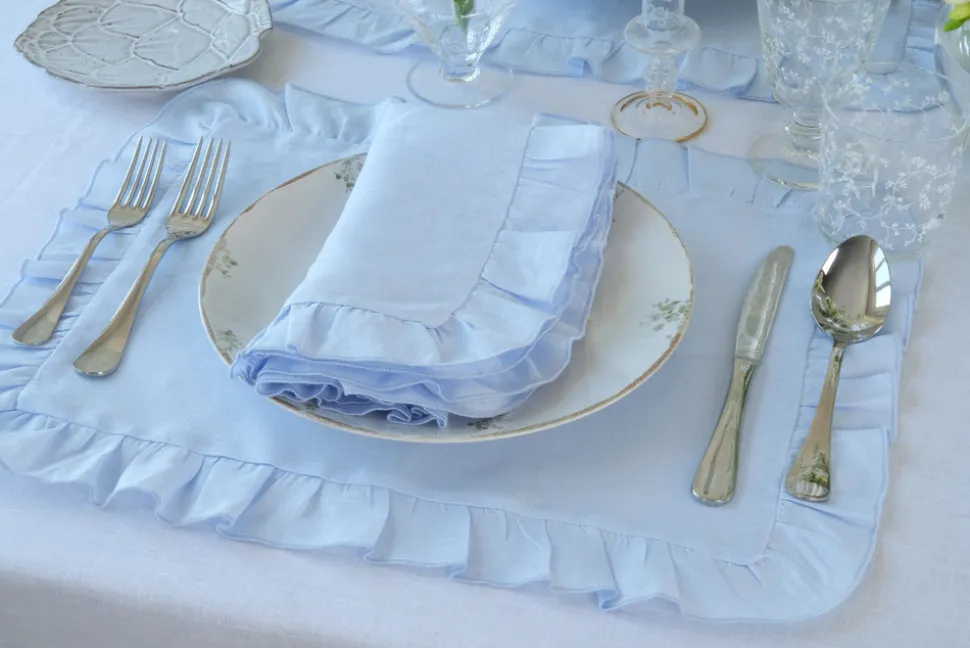Ruffles Mavi Napkin and Placemat, Set of 2