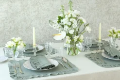 Ruffles Sea Sonen Napkin and Placemat, Set of 2
