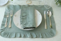Ruffles Sea Sonen Napkin and Placemat, Set of 2
