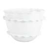 Rustic Garden White Ruffle Round Planter