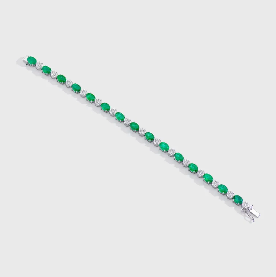 Ryka Emerald and Diamond Bracelet