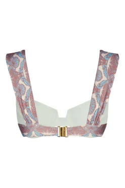 Sabina Top in Sky Blue Ornaments & Ivory