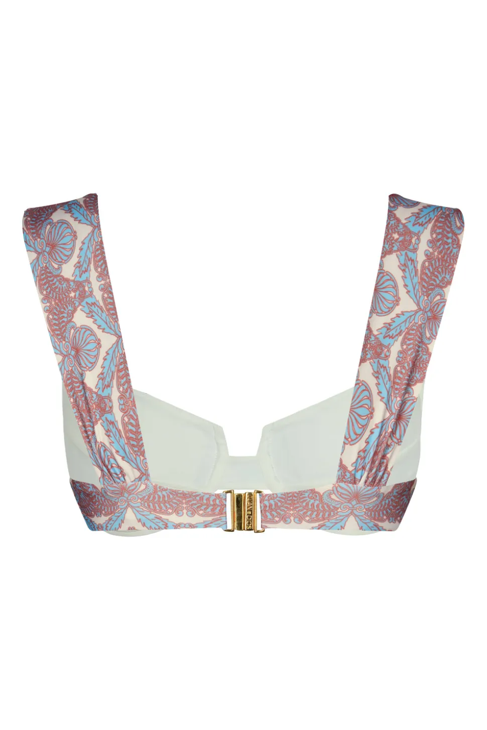 Sabina Top in Sky Blue Ornaments & Ivory