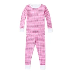 Sailor Hearts Two Piece Kids Pajamas in Posie Pink