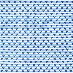 Sailor Hearts Zip Baby Onesie in Chatham Blue
