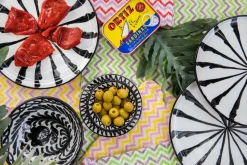 Salad Plate With Candy Cane Stripes