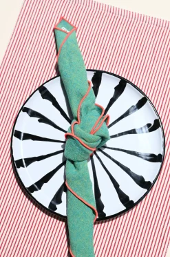 Salad Plate With Candy Cane Stripes