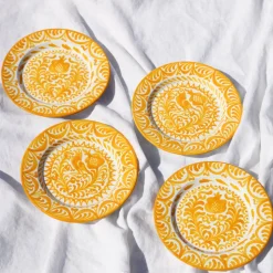 Salad Plate With Hand Painted Designs