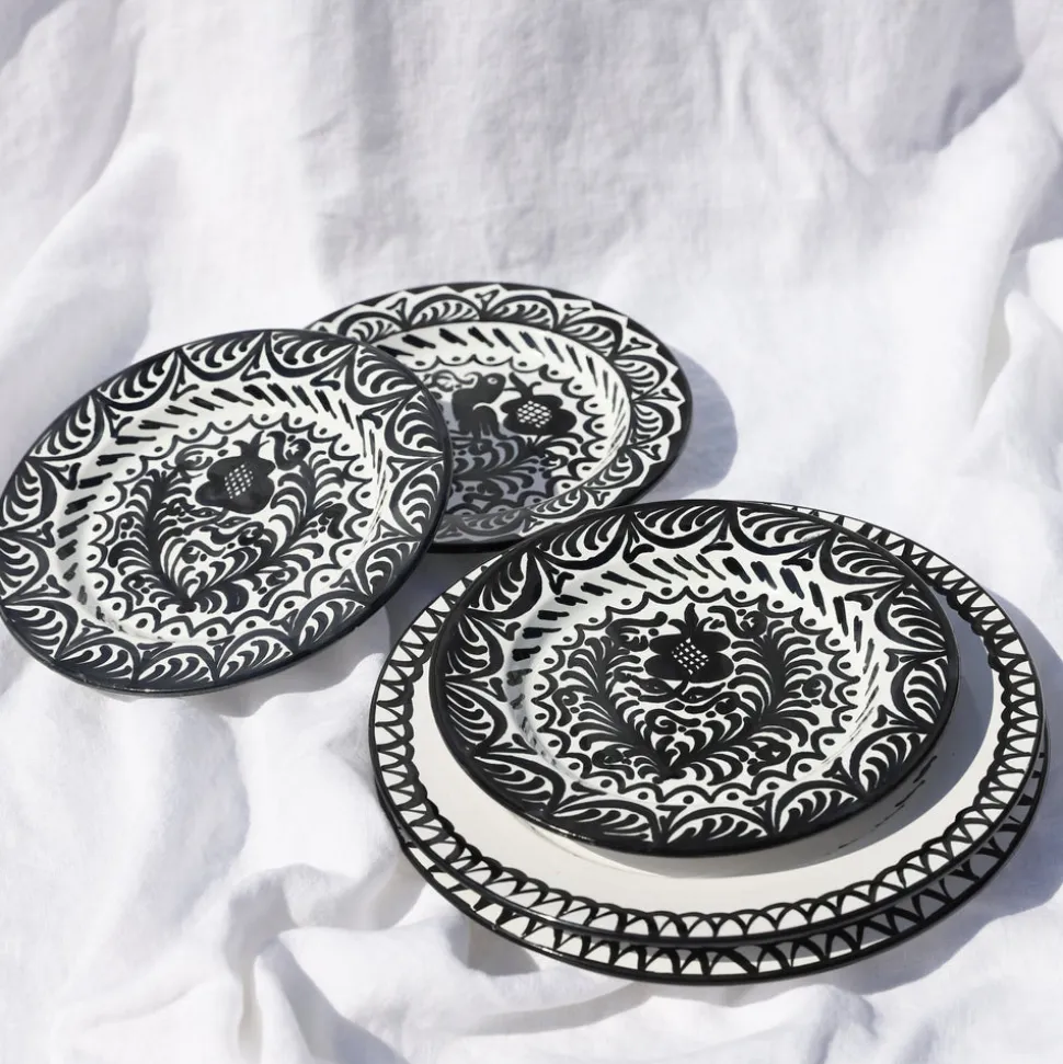Salad Plate With Hand Painted Designs