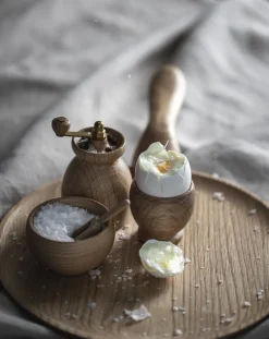 Salt Cellar With Spoon Oak