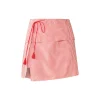 Sam Skort x Rainey Collaboration in Red Gingham with Cream Crochet Applique