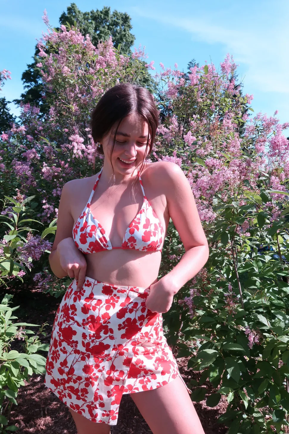 Sam Top in Red Floral