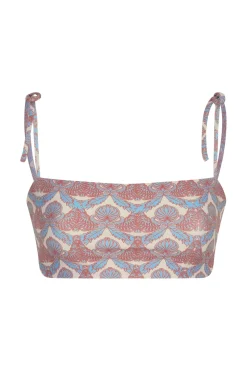 San Miguel Top in Sky Blue Ornaments & Ivory