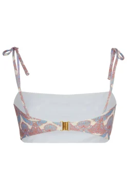 San Miguel Top in Sky Blue Ornaments & Ivory