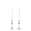Sancia Tall Taper Candleholders in Gold Rim in, Set of 2