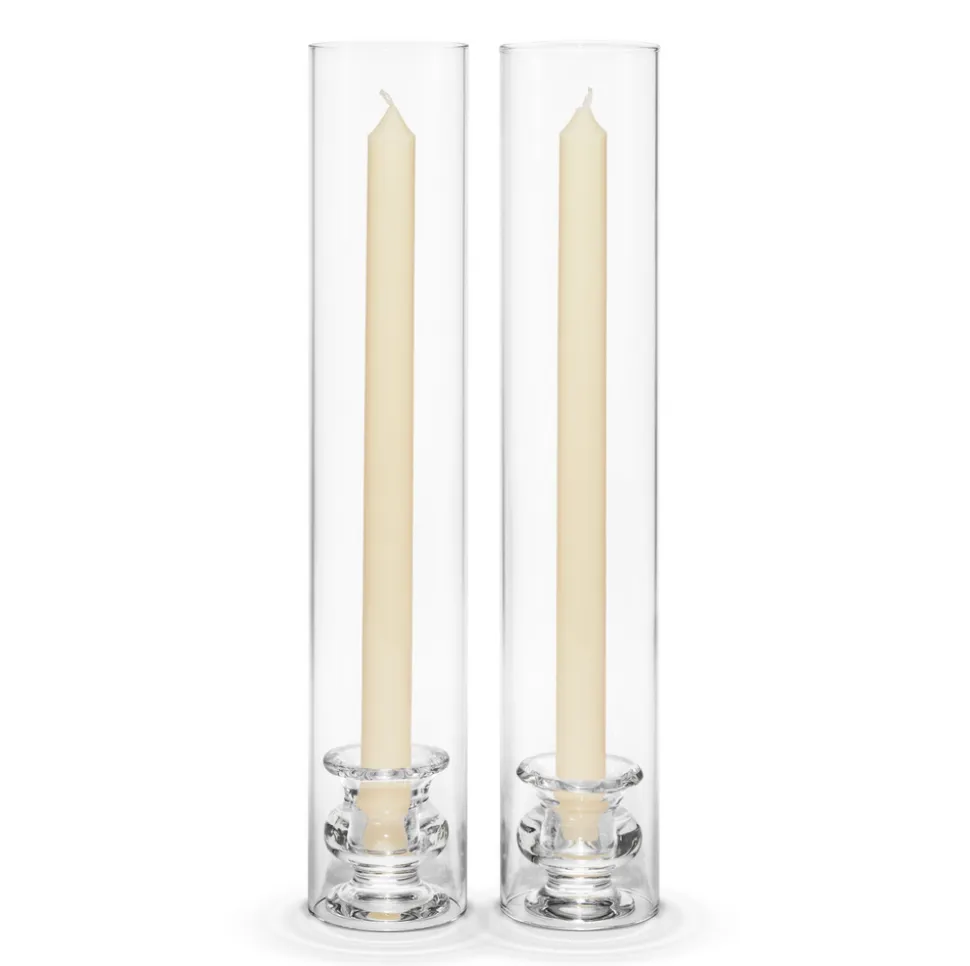 Sancia Taper Holder with Sleeve in Clear Rim, Set of 2