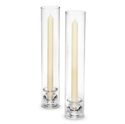 Sancia Taper Holder with Sleeve in Clear Rim, Set of 2