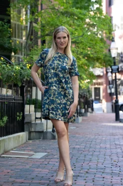 Sandrine Dress in Cinque Terre Navy